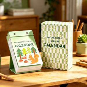 Service d'impression de calendriers de bureau à feuilles détachables personnalisés pour <span class=keywords><strong>365</strong></span> <span class=keywords><strong>jours</strong></span>, calendrier de bureau quotidien professionnel en papier pour cadeaux d'entreprise et bureaux - Product Image 3
