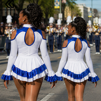 Uniformes de compétition personnalisés pour majorettes, costumes de danse pour fanfare, tenues de majorettes à sequins pour équipes
