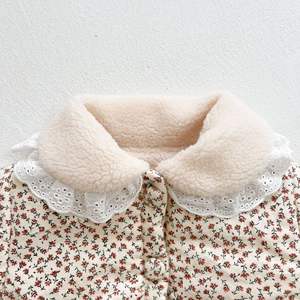 Manteaux d'hiver imperméables décontractés pour filles, parkas à motif floral, vêtements coréens en coton pour nourrissons et tout-petits 0616Ak3778 - Product Image 5
