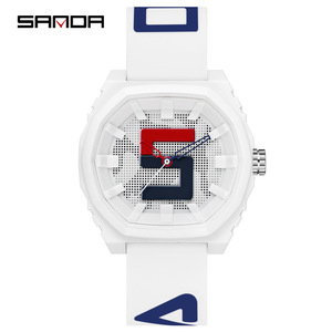 Montre à quartz simple avec bracelet en silicone tendance, logo personnalisé, étanche 3ATM - Product Image 2