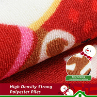 Tapis de sol de cuisine motif bonhomme de neige de Noël, 2 pièces, antidérapants, lavables, tapis de couloir de cuisine, tapis de Noël pour la décoration de la maison