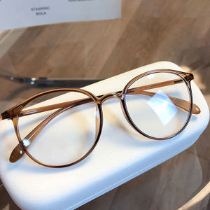 Light Weight Vintage Round TR90 Frame Clear <strong>Glasses</strong> for Women <strong>Korean</strong> Style Trendy Anti Blue Light <strong>Glasses</strong> - Product Image 2