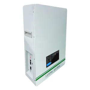 51. 2v100ahType de batterie murale LiFeP04 intellect BMS système de gestion stockage d'énergie domestique batterie lithium-ion à énergie solaire