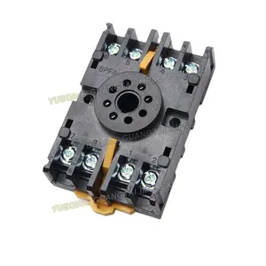 High Quality P2CF-08A 8 pin din-rail mounting general purpose relay socket for JSM8 H3BA8 H3CR8