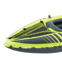 Kayak gonflable de tourisme et de loisirs, type sit-on-top, avec pédales, grand canoë pliable en PVC pour la navigation en plein air