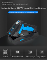 Lecteur de codes-barres d'entrepôt BT USB 2.4GHz sans fil Lecteur de codes-barres 1D/2D Lecteur de codes QR automatique pour supermarché