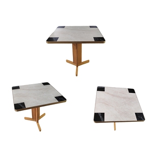 Mobili per esterni moderni rettangolo tavolo da pranzo con <span class=keywords><strong>effetto</strong></span> <span class=keywords><strong>marmo</strong></span> finitura tavolo in legno moderno tavolo da giardino mobili - Product Image 2