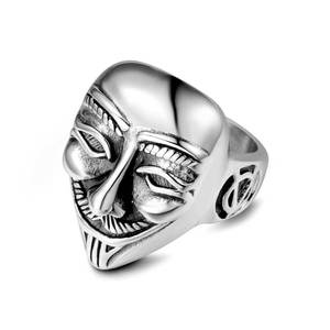 Mask Shape Men's <b>Titanium</b> Steel <b>Ring</b> SA943 Gift Jewelry Dongguan - Product Image 5