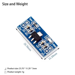 บอร์ดพัฒนาตัวแปลงแรงดันไฟฟ้า DC-DC คุณภาพสูง 4.5-7V เป็น 3.3V รุ่น AMS1117 โมดูลจ่ายไฟ 3.3V - Product Image 4