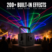 Projecteur laser RGB 10W étanche pour extérieur, idéal pour les événements scéniques, les soirées DJ et les spectacles nocturnes touristiques, avec scanner Galvo 25KPPS
