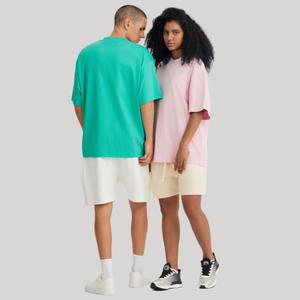 T-shirt unisexe de haute qualité, 220 grammes, CVC 70% coton 30% polyester, respirant, coupe ample, homme femme, logo personnalisé, t-shirt uni - Product Image 3