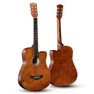 Basswood 38 "cà phê màu chung mục đích Guitar cho người mới bắt đầu sinh viên