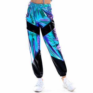 King Mcgreen Star lace Rave vêtements pantalon holographique femme Hip Hop danse brillant Joggers Costume de danse printemps automne pantalon - Product Image 6