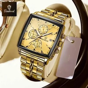 Montre-bracelet pour homme Binbond B911 <span class=keywords><strong>911</strong></span>, chronographe, calendrier, quartz, acier inoxydable, carrée, luxe, mode, originale. - Product Image 6