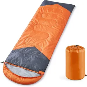 Saco de dormir adulto com capuz, primavera, verão, outono, três estações, saco de dormir para adultos, acampamento ao ar livre
