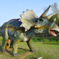 Modèle de dinosaure animatronique réaliste et animé pour parc d'attractions