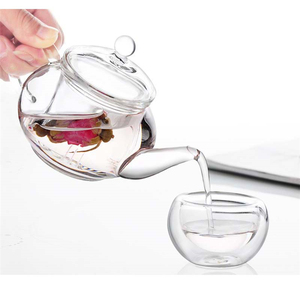 Mini-Glas-Teekanne, Tee-Verkostungs- und Aufgusskanne, Hand-Teekocher, 250ml Kleine Glas-Teekanne - Product Image 2