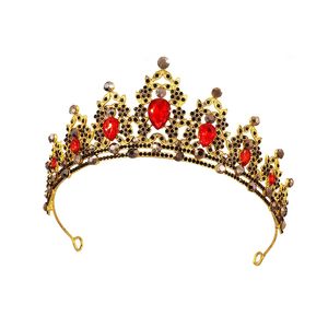 Vendita diretta della fabbrica all'ingrosso strass di diamanti neri corona nuziale in lega Tiara Tiara da sposa - Product Image 4