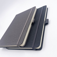 Agenda/Planificateur 2026 en tissu imprimé A4/A5/A6/A7/B4/B5/B6, design simple noir/gris, carnet de notes personnalisable