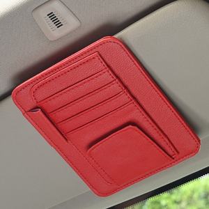 Pare-soleil de voiture Clip de lunettes de voiture de haute qualité Fournitures de stockage professionnelles Sac de certificat de billet - Product Image 5