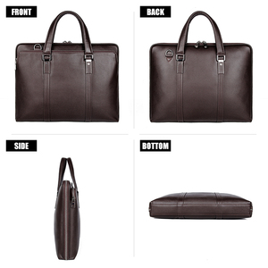 Maletín de Negocios para Hombre, Bolsos de Mensajero de Cuero, Maletín de Cuero Genuino para Hombre, Bolso de Mano para Oficina y Abogado, para Portátil de 14 Pulgadas - Product Image 5