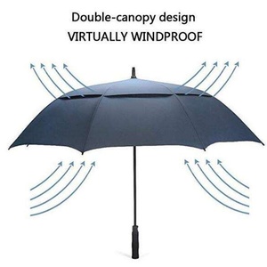 Wholesale Cheap Automatic Open Business Golf Big <b>Umbrella</b> Windproof Waterproof Man Straight <b>Umbrella</b> with logo Customized - Product Image 2