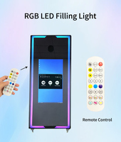 Machine Photobooth Électrique 360° avec Coque, Compatible Imprimante et Appareil Photo, pour Fêtes et Événements