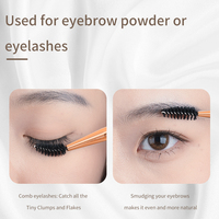 Brosse à cils professionnelle double tête, séparateur de cils, nouveau modèle avec applicateur de mascara noir en silicone pour le maquillage