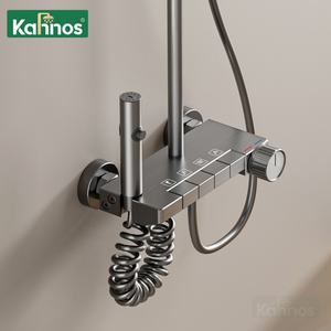 Juego de Grifería de Ducha de Lujo para Exteriores, Montado en la Pared, con Garantía, Núcleo de Válvula de Cerámica, Chorro de Masaje, Rociado Suave - Product Image 1