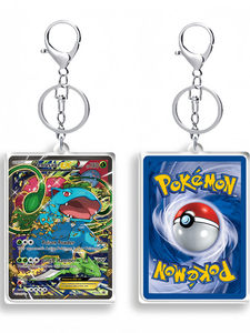 Porte-clés en PVC à succès, anime Super Bulbasaur, monstre floral, <span class=keywords><strong>pixie</strong></span>, carte mignonne, double face, pendentif pour sac d'école, cadeau créatif DIY - Product Image 2