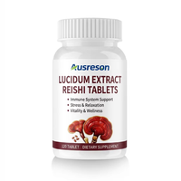 Complément alimentaire à base de plantes SPL Private Label, comprimés de complexe de champignons Reishi, extrait naturel de Ganoderma Lucidum, comprimés de champignons Reishi