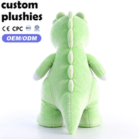 Peluche de dinosaure verte personnalisée en gros - Jouet en peluche doux pour bébés et tout-petits