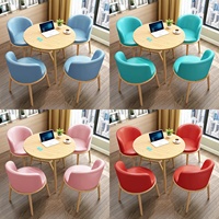 Ensemble table basse moderne et 4 chaises, base métallique, pour cafétéria, restaurant, salle à manger, mobilier commercial en gros