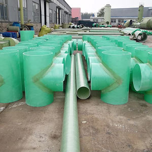 Té FRP pour pipeline pétrochimique Té GRP résistant à l'acide Composant de tuyau industriel - Product Image 6