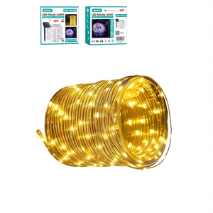 หลอดไฟ LED พลังงานแสงอาทิตย์ 12 เมตร สีเหลือง ไฟประดับกันน้ำสำหรับภายนอกอาคาร - Product Image 2