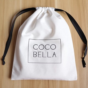 Sac à chaussures en coton réutilisable et écologique, grand format, pour sac à main, impression de logo personnalisé, pochette en mousseline, sac cadeau en coton avec cordon de serrage - Product Image 5