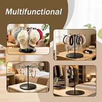Présentoir rotatif autoportant pour casquettes, organisateur de casquettes de baseball, capacité de 18+ casquettes pour les vendeurs de marchandises