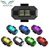 Lampe de signalisation d'avertissement de moto étanche IP68 7 couleurs feux clignotants pour véhicule Drones avion UAV lampes de navigation nocturne