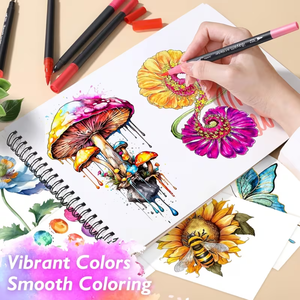 Ensemble de marqueurs artistiques pour enfants avec pinceaux fins, stylos à aquarelle doux, marqueurs, avec un sac de rangement - Product Image 4