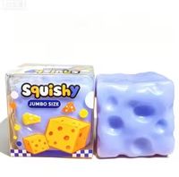 Nouvel Arrivage Vente en Gros Jouets Squishy en Forme de Fromage au Beurre de Vaseline, Jouets Anti-Stress à Presser en Forme d'Aliments, Matériau TPR à Rebond Lent