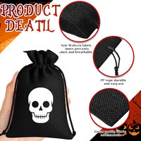 Halloween-Jutebeutel mit Kordelzug: Kürbis, Geist, Spinne, Totenkopf – Süßes oder Saures Tasche, Feiertagsparty-Geschenk-Aufbewahrungsbeutel, Siebdruck