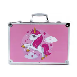 145 PK Unicorn Pencil Box for Girls Boys Kids, Lock Box for School with Portable Handle and Uncorn Keychain back to school item