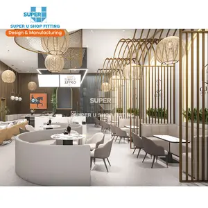 गर्म खुदरा लकड़ी कैफे की दुकान फर्नीचर डिजाइन आधुनिक कस्टम मिठाई कैफे की दुकान जुड़नार फैशनेबल कॉफी की दुकान सजावट के लिए बिक्री