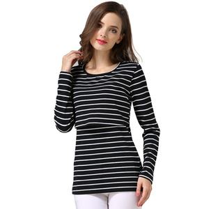 Футболка с длинным рукавом для беременных весенние топы в полоску для грудного вскармливания хорошая эластичная хлопковая ткань для беременных женщин одежда - Product Image 4