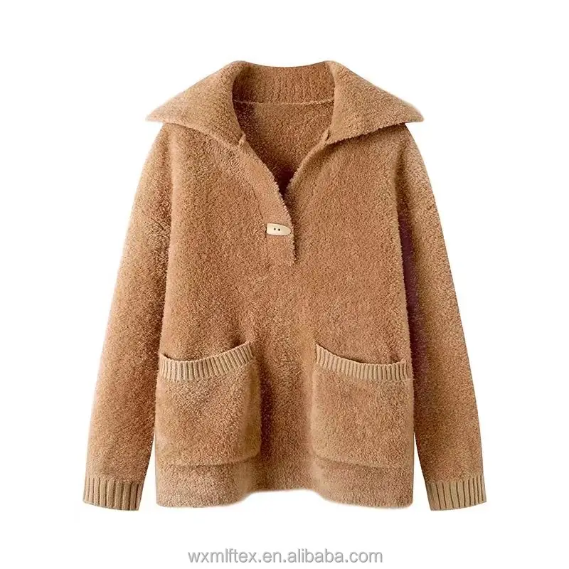 New Arrivals Zip Crop Top Tactical Fleece Aesthetic Embellished Women Sweater Polo
