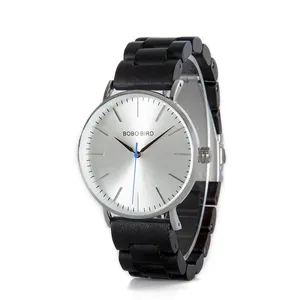 Hot sale watch men Fashion miyota 2035 quartz watch movement OEM wholesale fashion handcrafted original wood watch