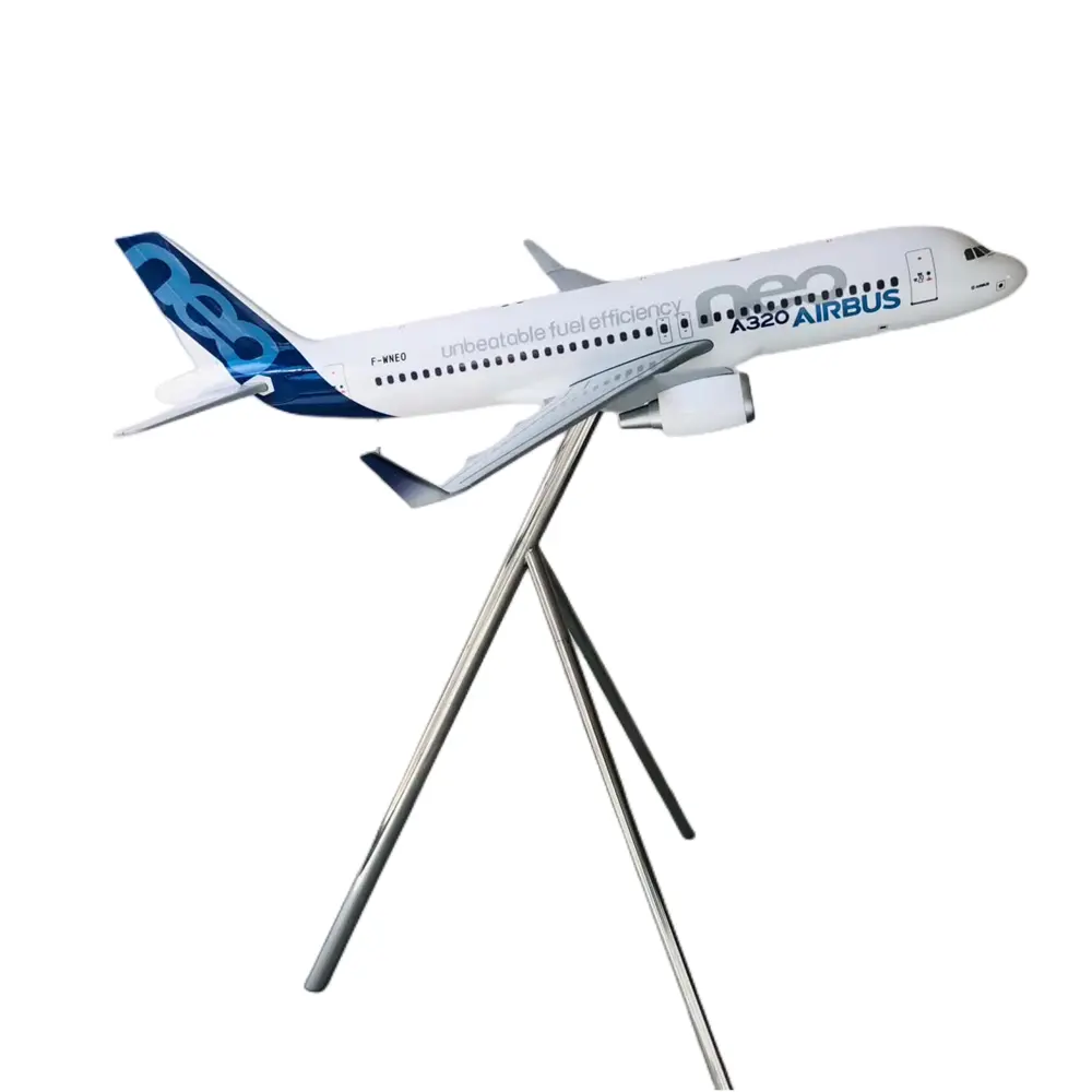 Al aire libre aviones para decoración 120cm modelo de avión escala modelo de avión A320 Neo gran modelo de avión