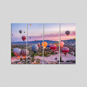Cappadocia Sunrise <b>Canvas</b> Print - Goreme Landscape <b>Wall</b> Art,SET OF 4 <b>CANVAS</b> - Product Image 2