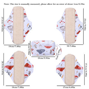 Babyshow 5 pièces, coussinets en <span class=keywords><strong>tissu</strong></span> graphène écologiques réutilisables, TPU imperméable, respirant, lavable, super absorbant, hygiénique - Product Image 2