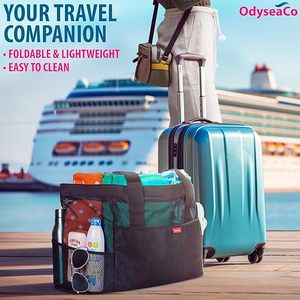 Échantillon gratuit Vente d'usine Sac en toile de plage pas cher personnalisé Sac en toile en coton Sac fourre-tout de poche Design géométrique à fermeture éclair - Product Image 2